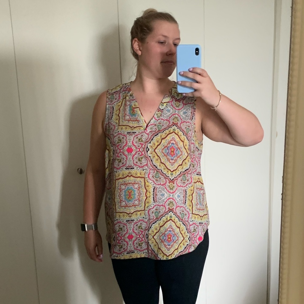 Renee C Paisley Patterned top plus size